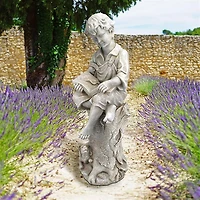 Design Toscano 34.5" Sebastian the Reading Child Garden Statue