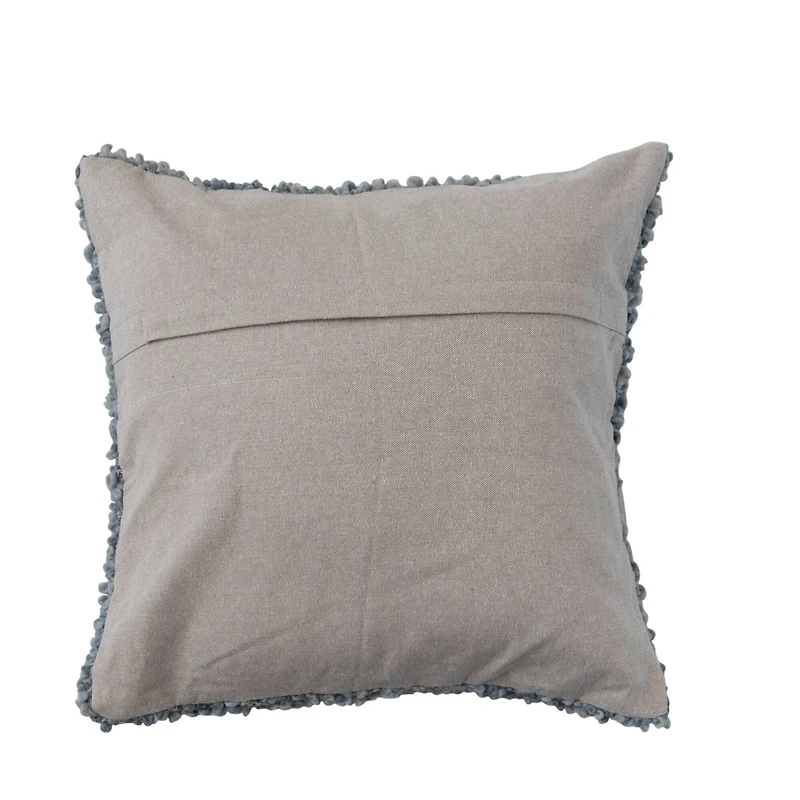 Hello Honey® Gray Handwoven Cotton Boucle Throw Pillow Cover