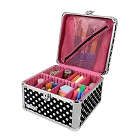 Vaultz Black & White Polka Dots Square Divided Storage