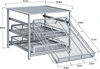NEX™ 3-Tier -Bottle Metal Spice Rack with Drawer Organizer