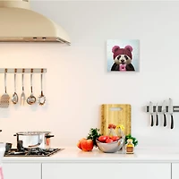 Stupell Industries Happy Panda Bear with Pink Sprinkle Donut, 12" x 12"