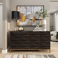 7" Gold Aluminum Brushed Vase with Hammered Top