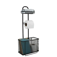 Bath Bliss Mesh Collection Matte Black Adjustable Bathroom Organizer