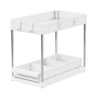 Simplify 2-Tier Storage Shelf with Drawer
