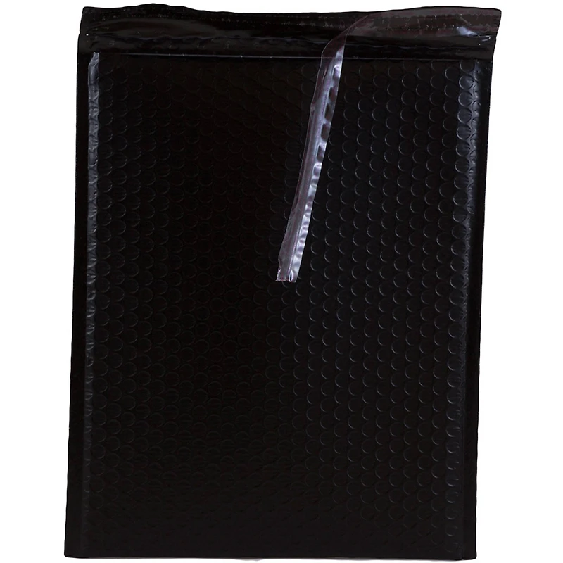 JAM Paper 9" x 12" Black Matte Bubble Padded Mailers with Self Adhesive Closure, 12ct.