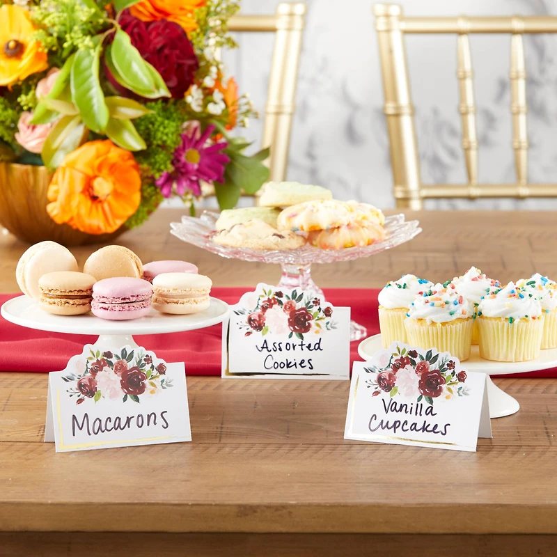 Kate Aspen® Burgundy Blush Tent Place Cards, 50ct.