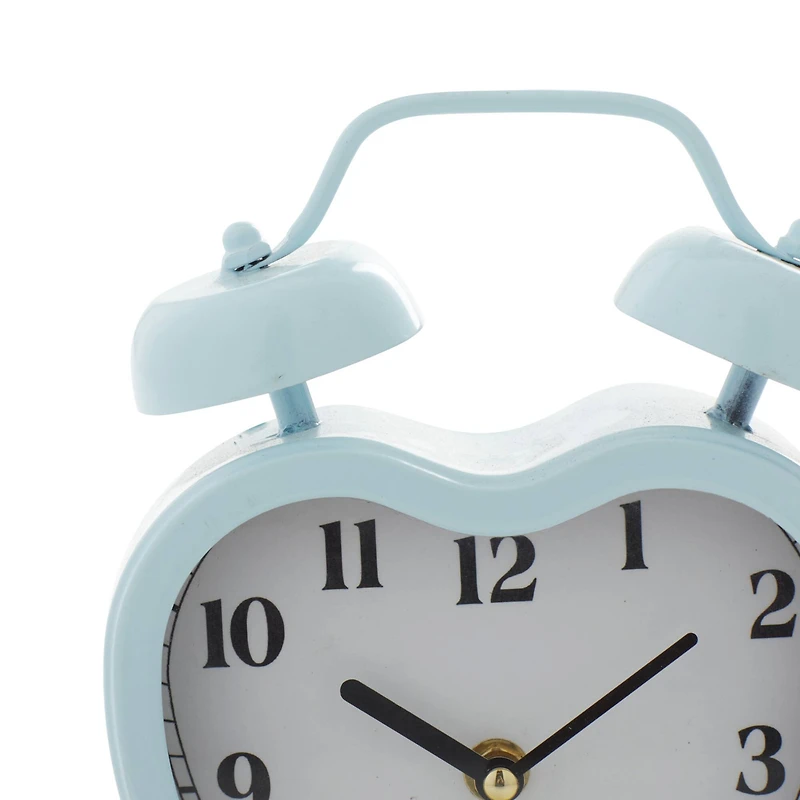 8.5" Metal Heart Farmhouse Clock