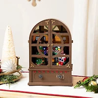 LED Lighted and Musical Retro Radio with Santa Scene Christmas Decoration - 12.5"