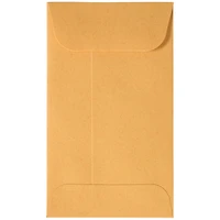 JAM Paper Brown Kraft Manila #4 Coin Business Commercial Envelopes with Peel & Seal Closure