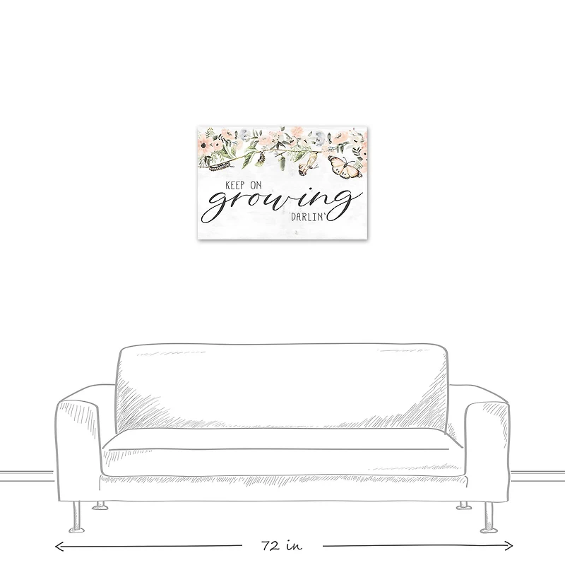 Keep on Growing Darlin 20" x 30" Canvas Wall Art