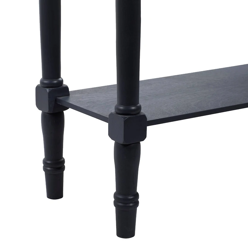 Black Traditional Wood Console Table, 32" x 32"