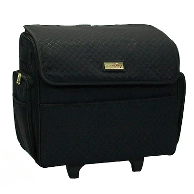 Everything Mary Black Stamped Rolling Sewing Machine Tote