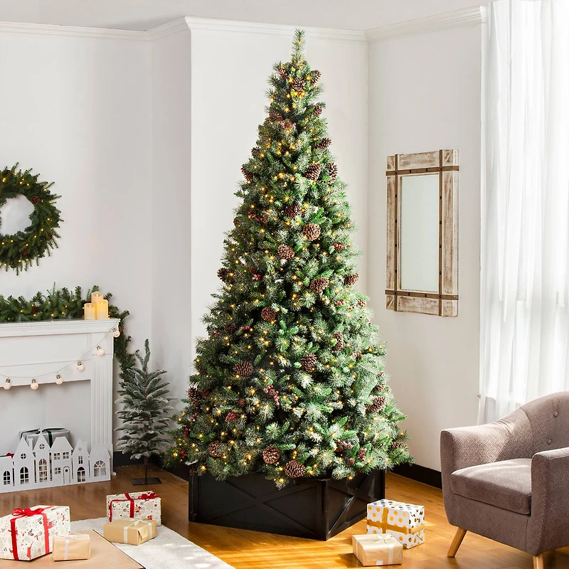 Glitzhome® 32" Black Wooden Tree Collar