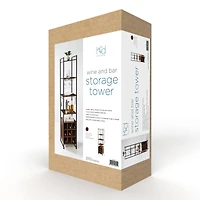 Honey Can Do 6ft. Free-Standing Wine & Bar Storage Tower