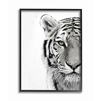 Stupell Industries Black & White Tiger Photography Framed Wall Art