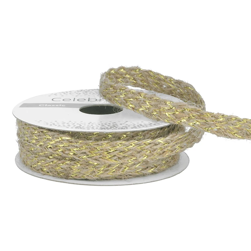 7/16" x 5yd. Metallic Jute Ribbon by Celebrate It®
