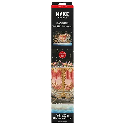 16" x 20" Pink Carriage Diamond Art Kit by Make Market®