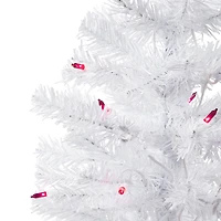 2ft. Pre-Lit White Woodbury Pine Artificial Christmas Tree, Pink Lights