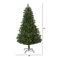 6ft. Pre-Lit Vermont Fir Artificial Christmas Tree with Clear LED Lights