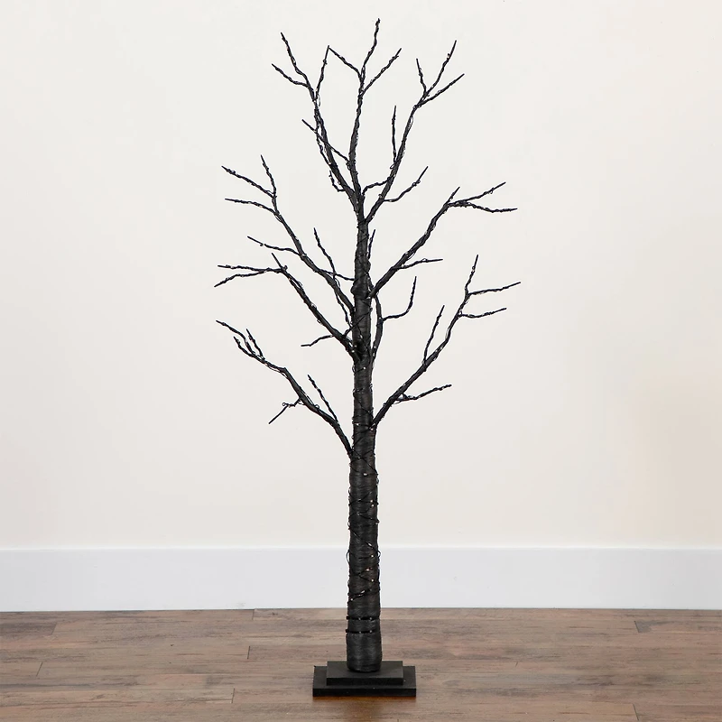 4ft. Pre-Lit LED Black Twig Artificial Halloween Tree