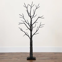 4ft. Pre-Lit LED Black Twig Artificial Halloween Tree