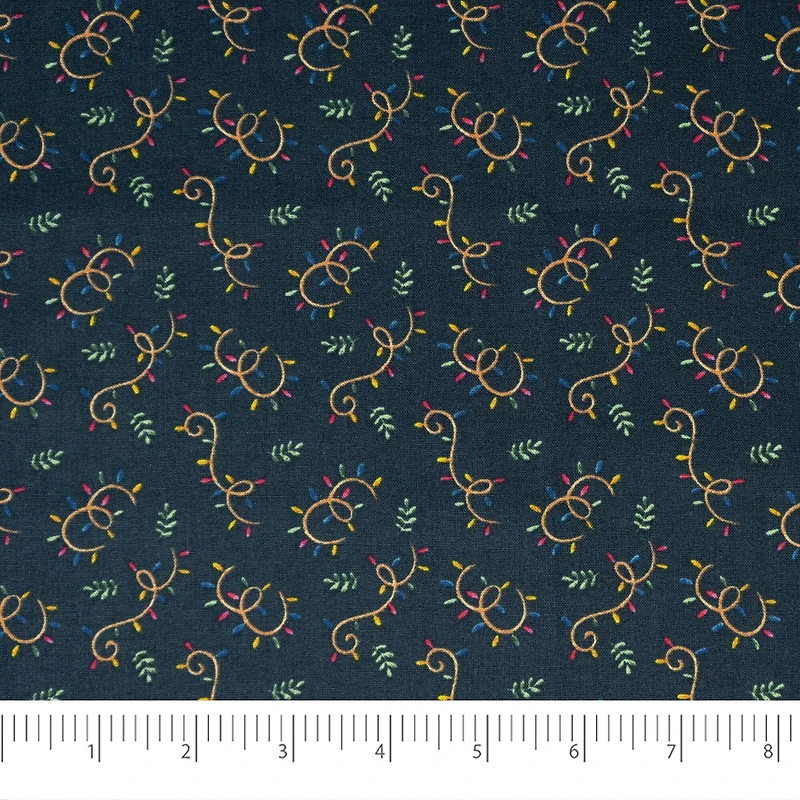 SINGER Christmas Nutcrackers Lights Cotton Fabric