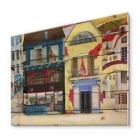Designart - The Facade of The Buildings In A Cozy Streets