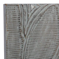 Set of 2 Grey Wood Modern Abstract Wall Decor, 16" x 48"