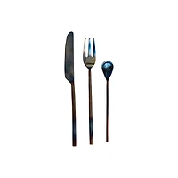 Hello Honey® Burnt Gray Hammered Stainless Steel Appetizer Set