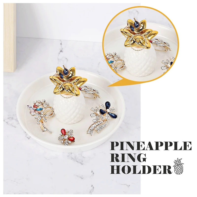 NEX™ 6" Pineapple Ceramic Jewelry Holder