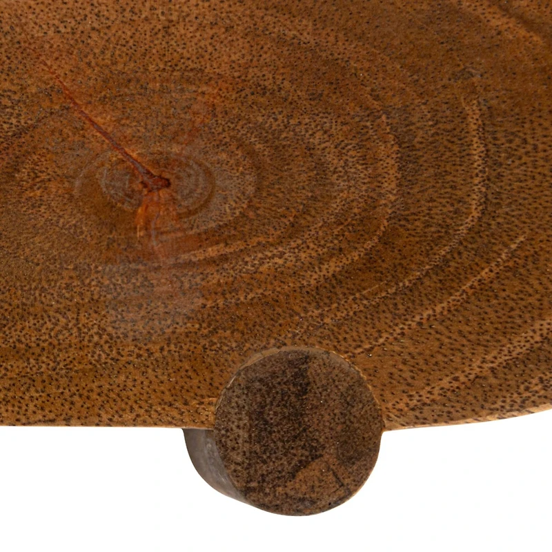 Hello Honey® 19.5" Long Natural Mango Wood Footed Pedestal