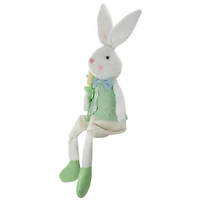 24" White & Green Boy Easter Bunny Figure