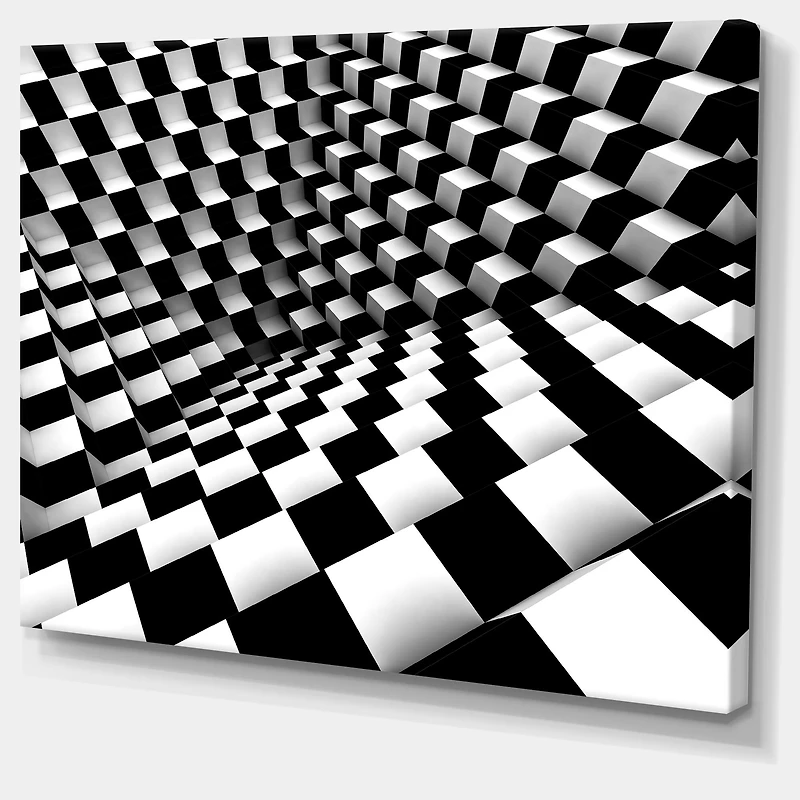 Designart - Optical Black and White Pattern
