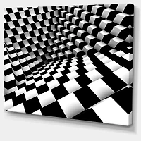 Designart - Optical Black and White Pattern