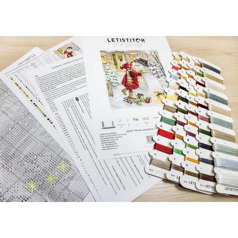 Letistitch Winter Playtime Counted Cross Stitch Kit