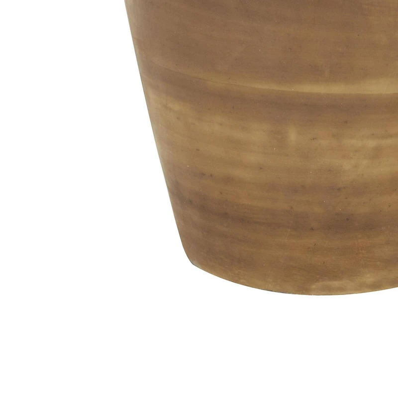 Brown Ceramic Antique Style Distressed Patina Vase