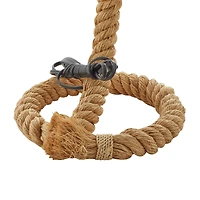 Brown Rope and Iron Rustic Desk Lamp, 32" x 11" x 14"