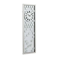42" Silver Stainless Steel Glam Wall Clock