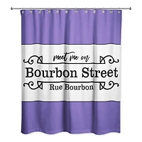 Bourbon Street Sign Mardi Gras Shower Curtain