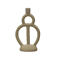 Hello Honey® 12" Ivory Modern Sculptural Taper Candle Holder