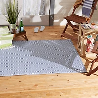 DII® French Blue Diamond Outdoor Rug, 4ft. x 6ft.