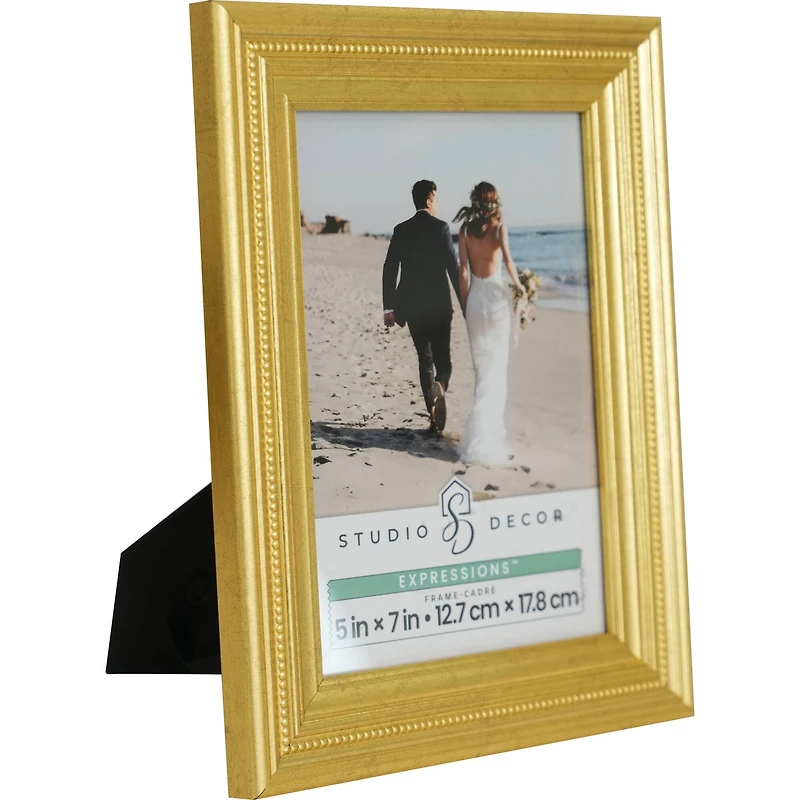 Expressions™ Metallic Gold Beaded Frame by Studio Décor®