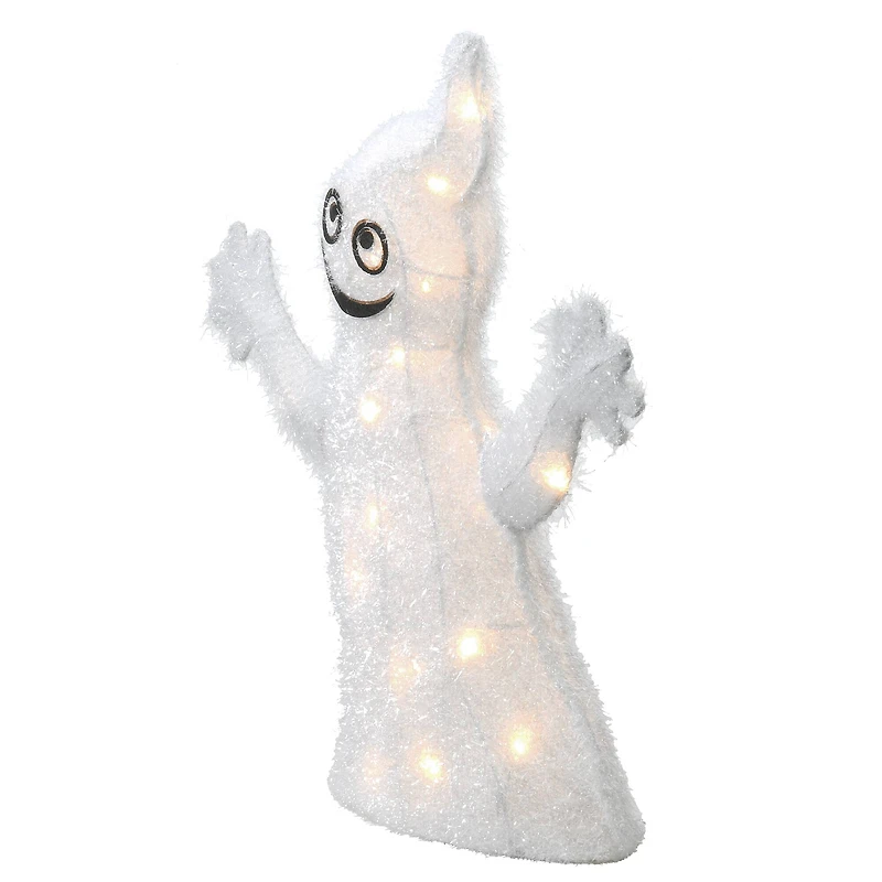 18" White LED Smiling Ghost Halloween Decor
