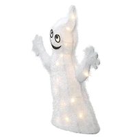 18" White LED Smiling Ghost Halloween Decor
