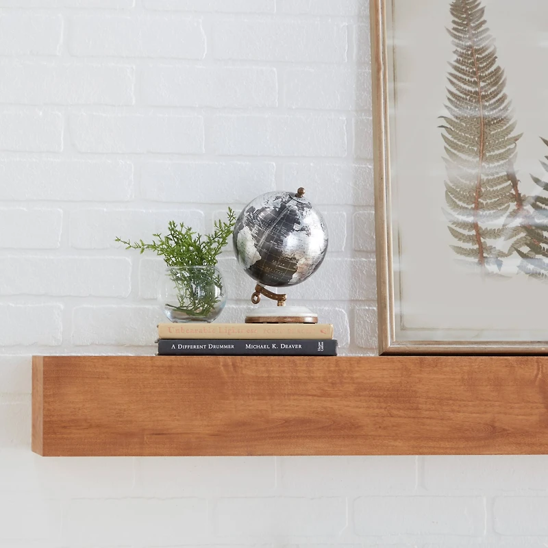 7" Black Marble & Metal Modern Globe