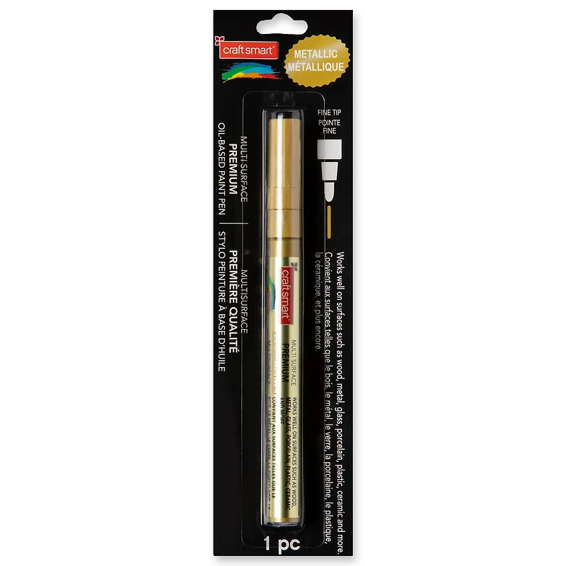 Metallic Fine Tip Multi-Surface Premium Oil-Based Paint Pen by Craft Smart