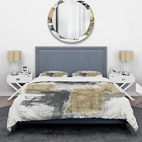 Designart 'Glam Cream Dream II' Glam Bedding Set - Duvet Cover & Shams
