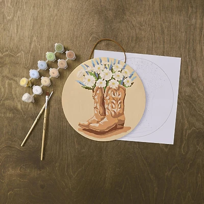 8" Boots Paint-by-Number Plywood Surface Kit by Artist's Loft®