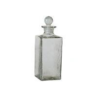 Hello Honey® 16oz. Clear Reclaimed Etched Square Glass Decanter