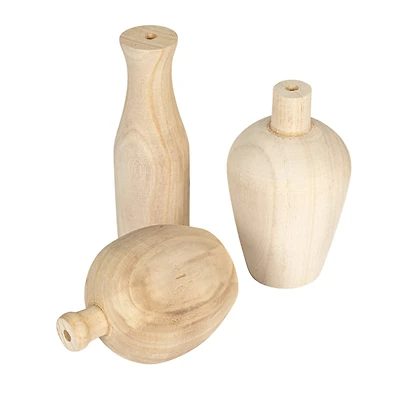Hello Honey® Paulownia Wood Vases Set